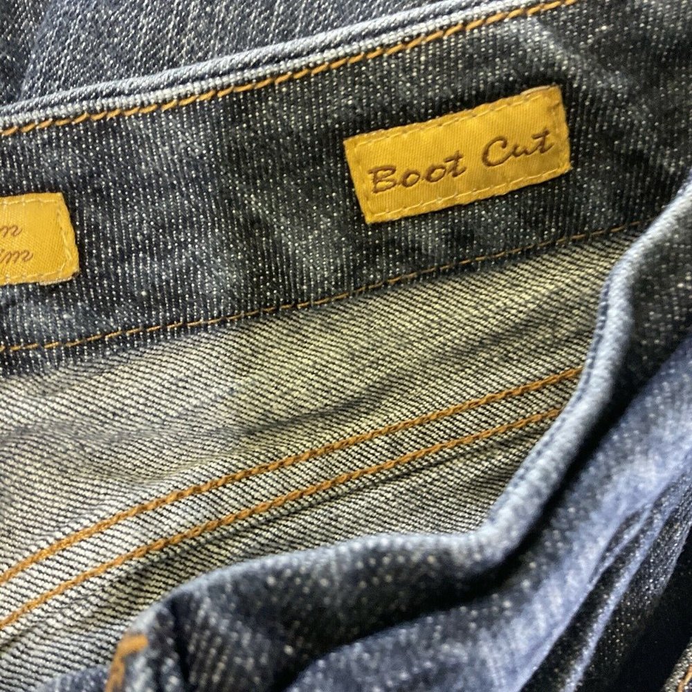 Seven 7 Premium Denim Brand Womans Bootcut Embroidered Blue Jeans Size 6 - Picture 7 of 10
